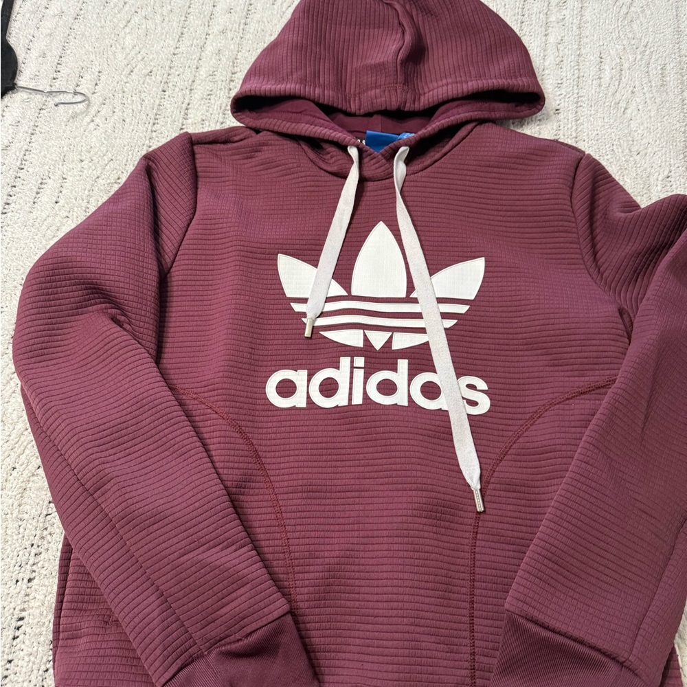 Adidas Women Maroon Hoodie Sweater